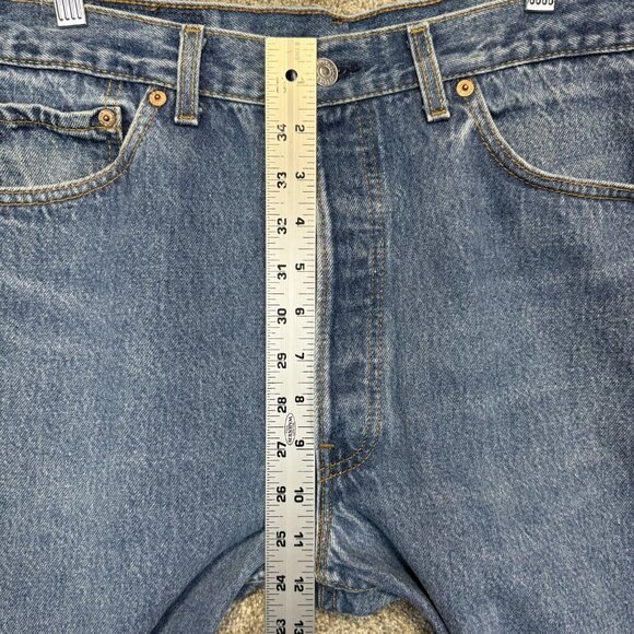 VTG Levis 501xx Jeans Mens 36x31 Blue Vintage 1990s Made in USA Denim Button Fly - Picture 8 of 11